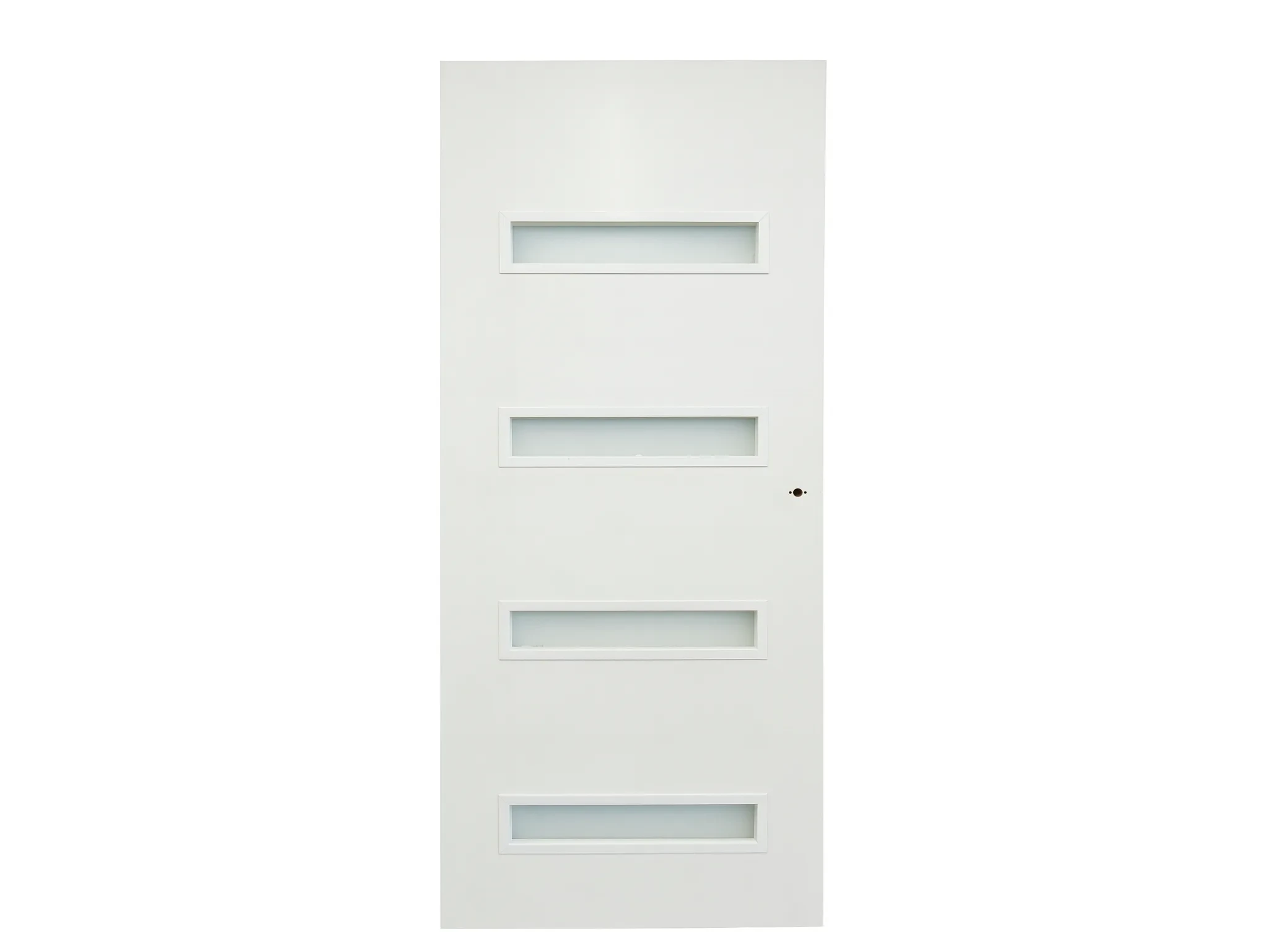 Witte deur met 4 glaspanelen