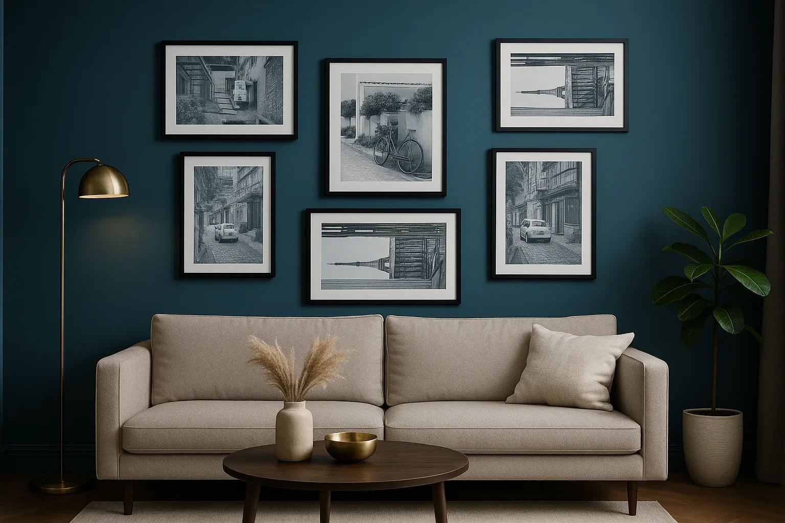 Zwarte fotolijsten 50 x 70
