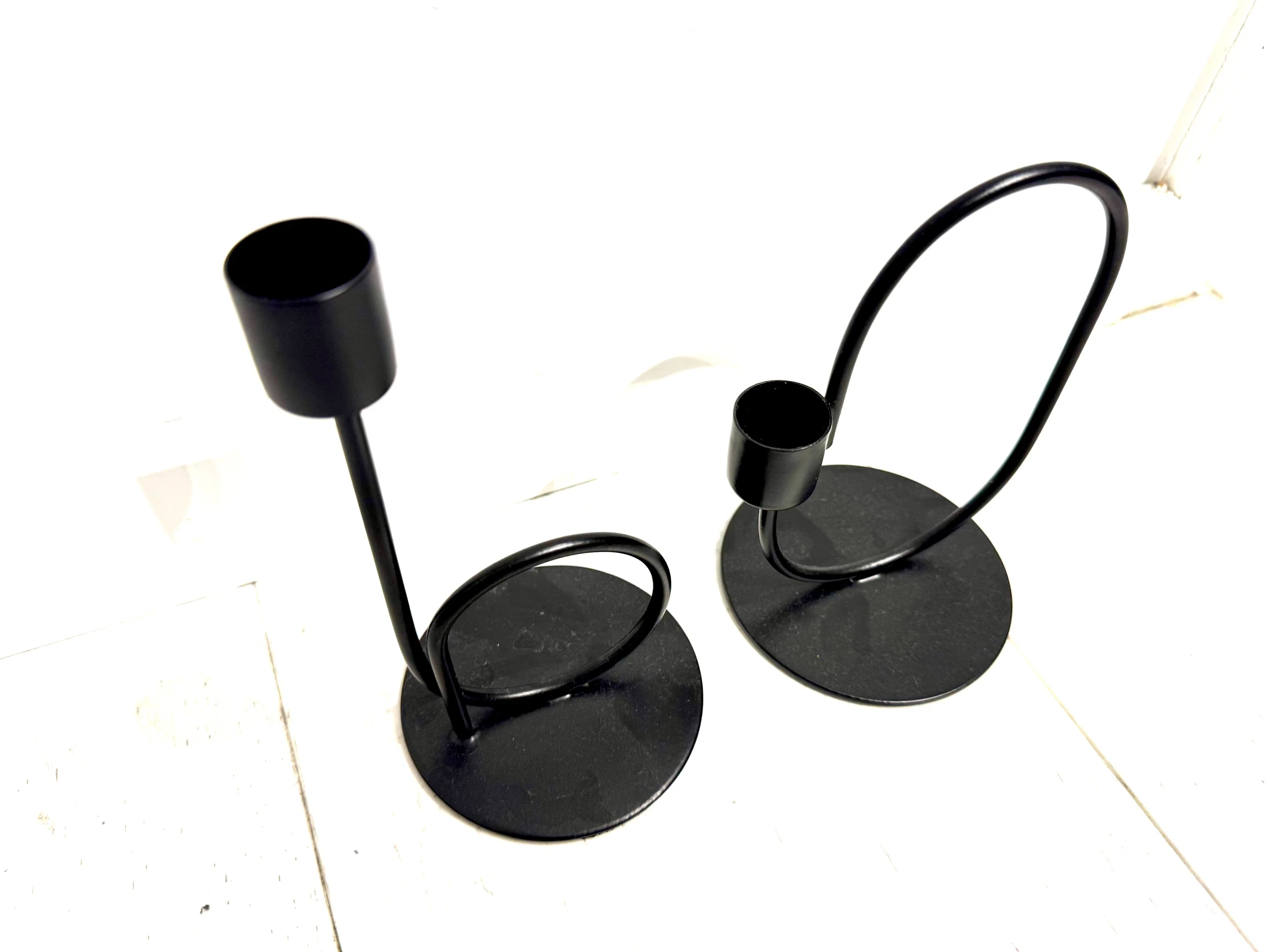 Zwarte design kaarsenstandaard