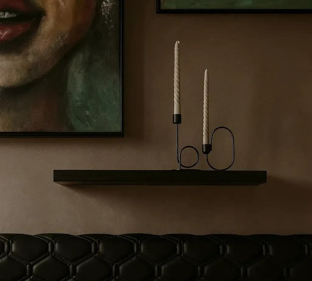 Zwarte design kaarsenstandaard