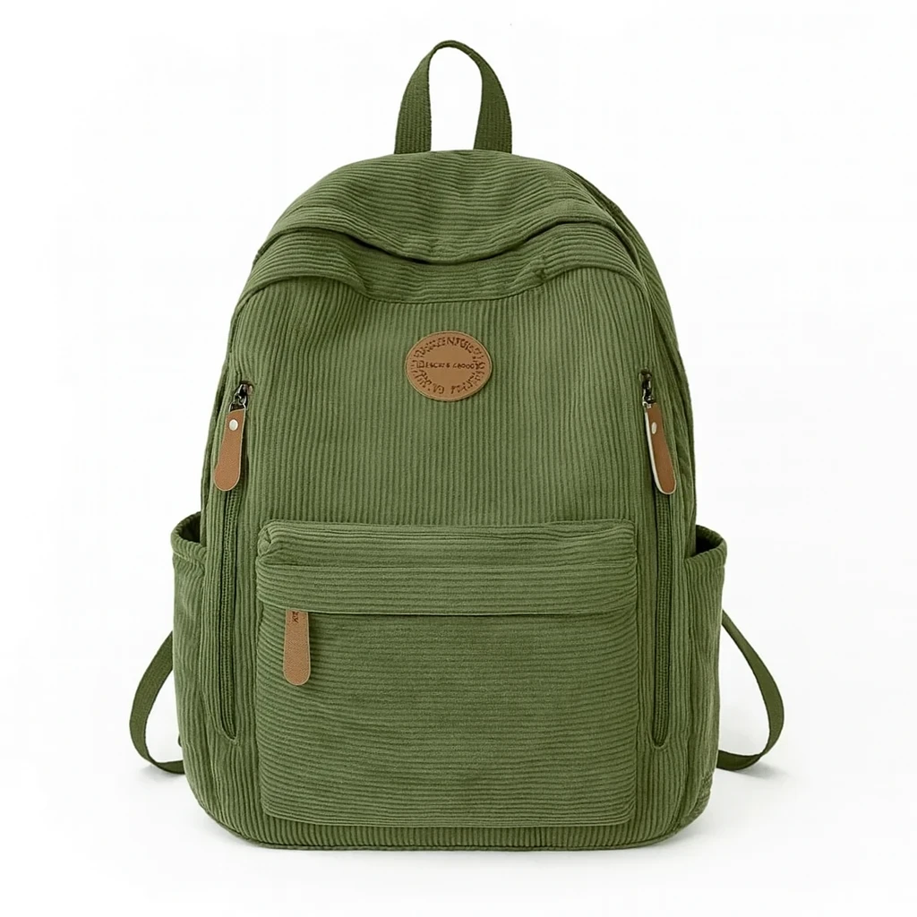 Corduroy rugtas in verschillende kleuren