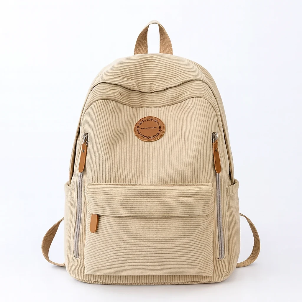 Corduroy rugtas in verschillende kleuren