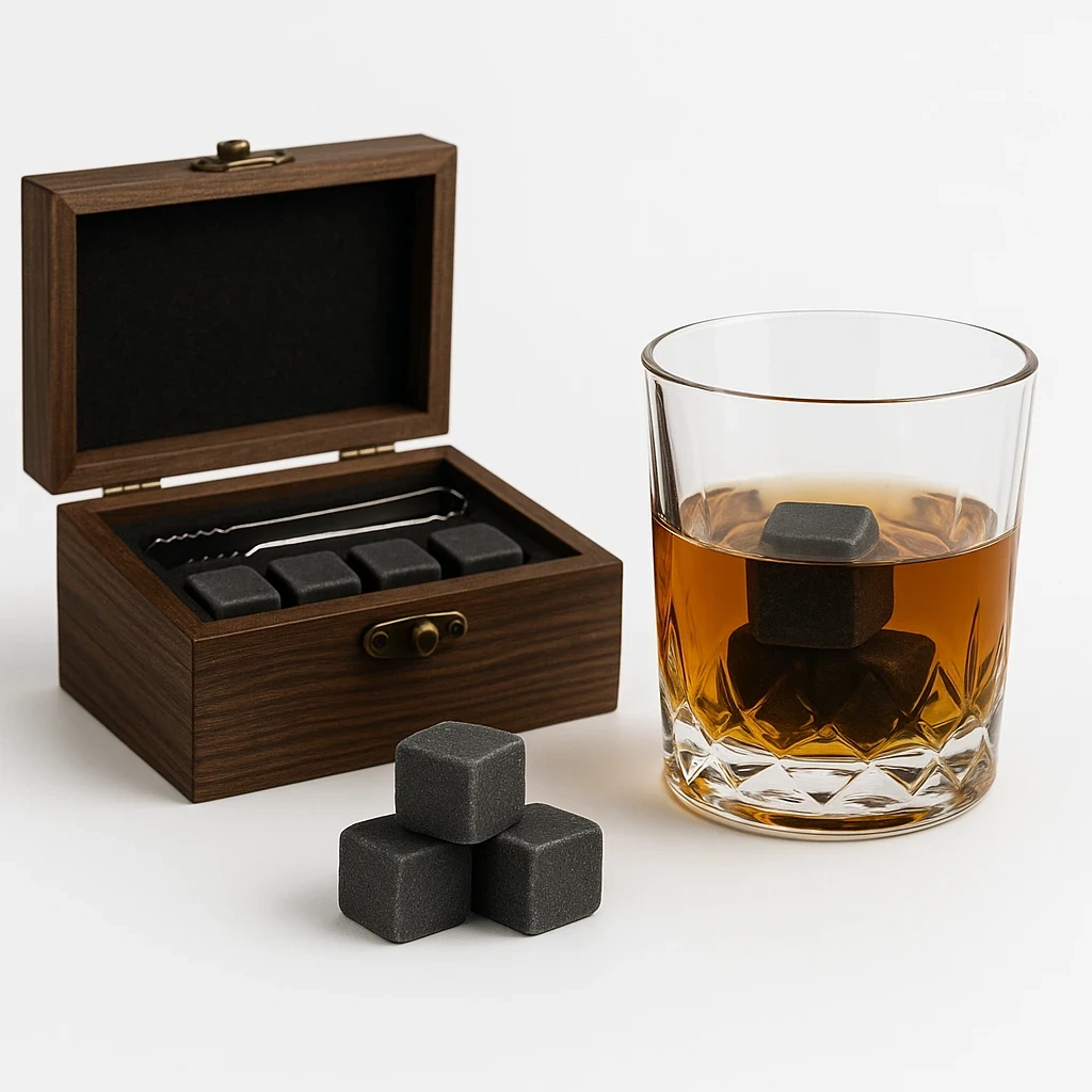 Luxe whiskeyset met glazen & stones