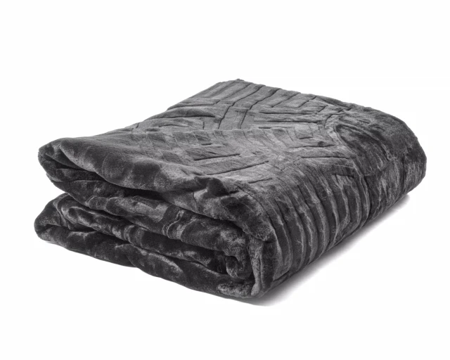 Warme fleece deken 200x240 cm – crème of antraciet