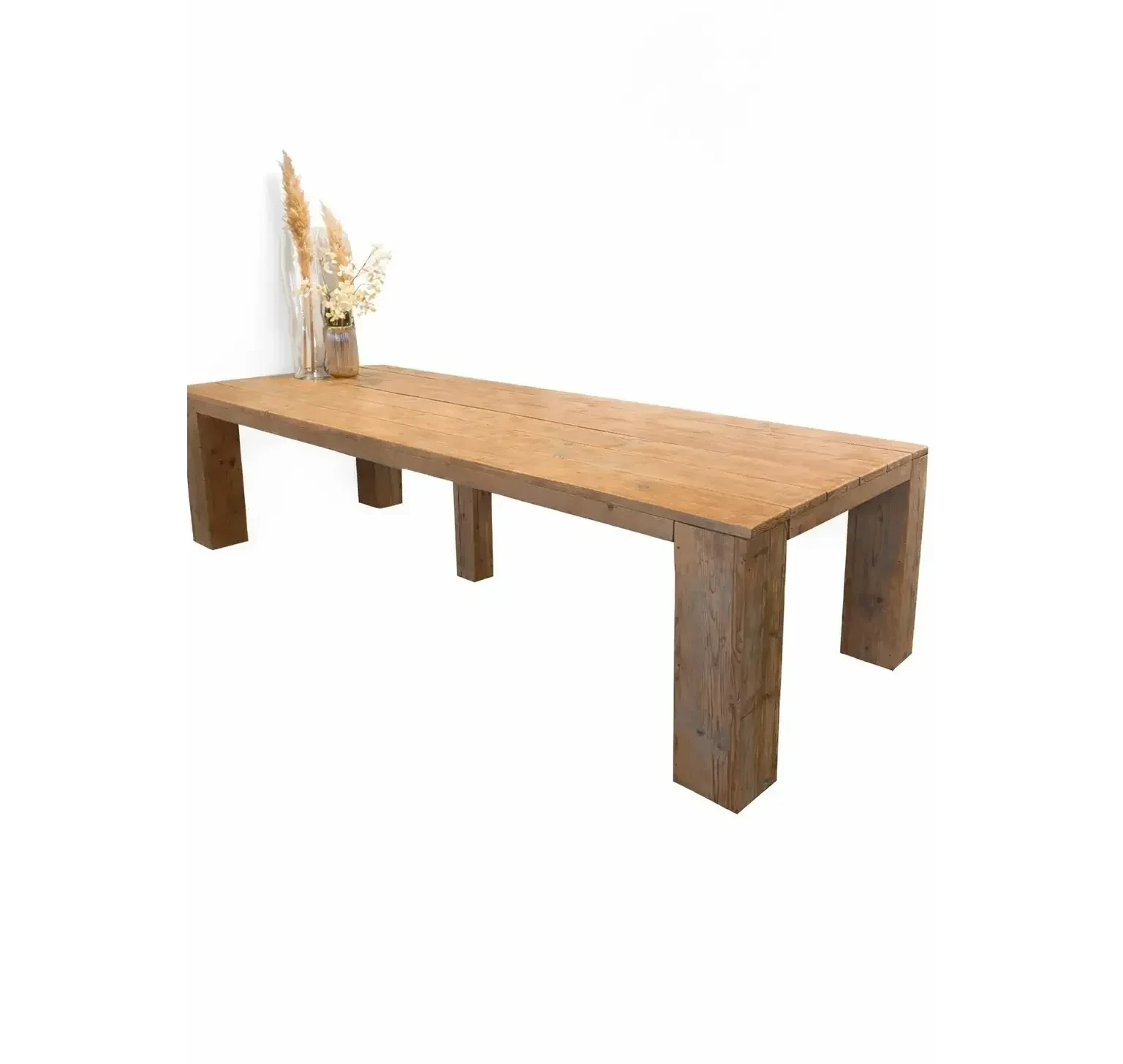 Handgemaakte steigerhouten tafel 300 cm
