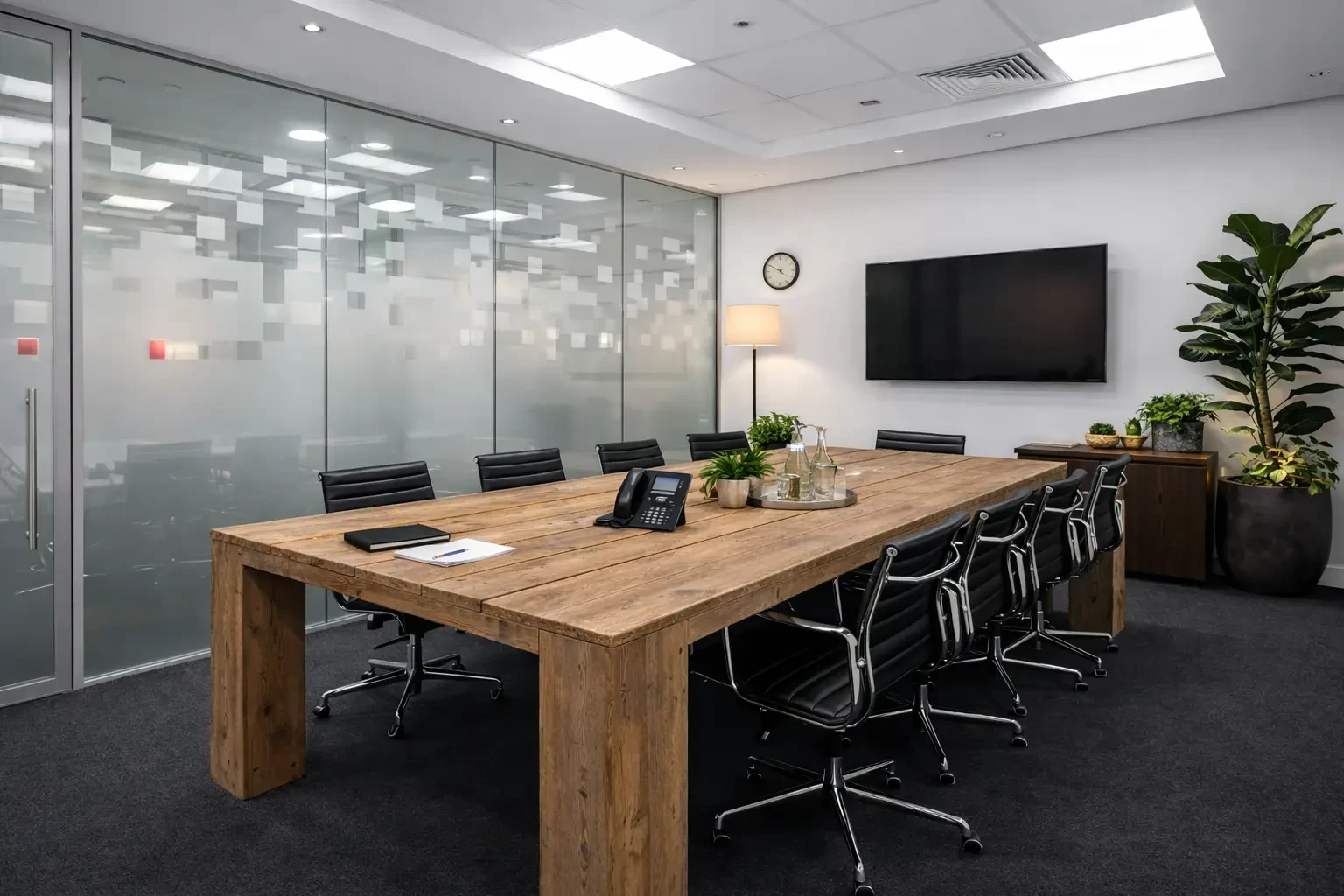 Steigerhouten tafel 300 cm voor kantoor en werkruimte