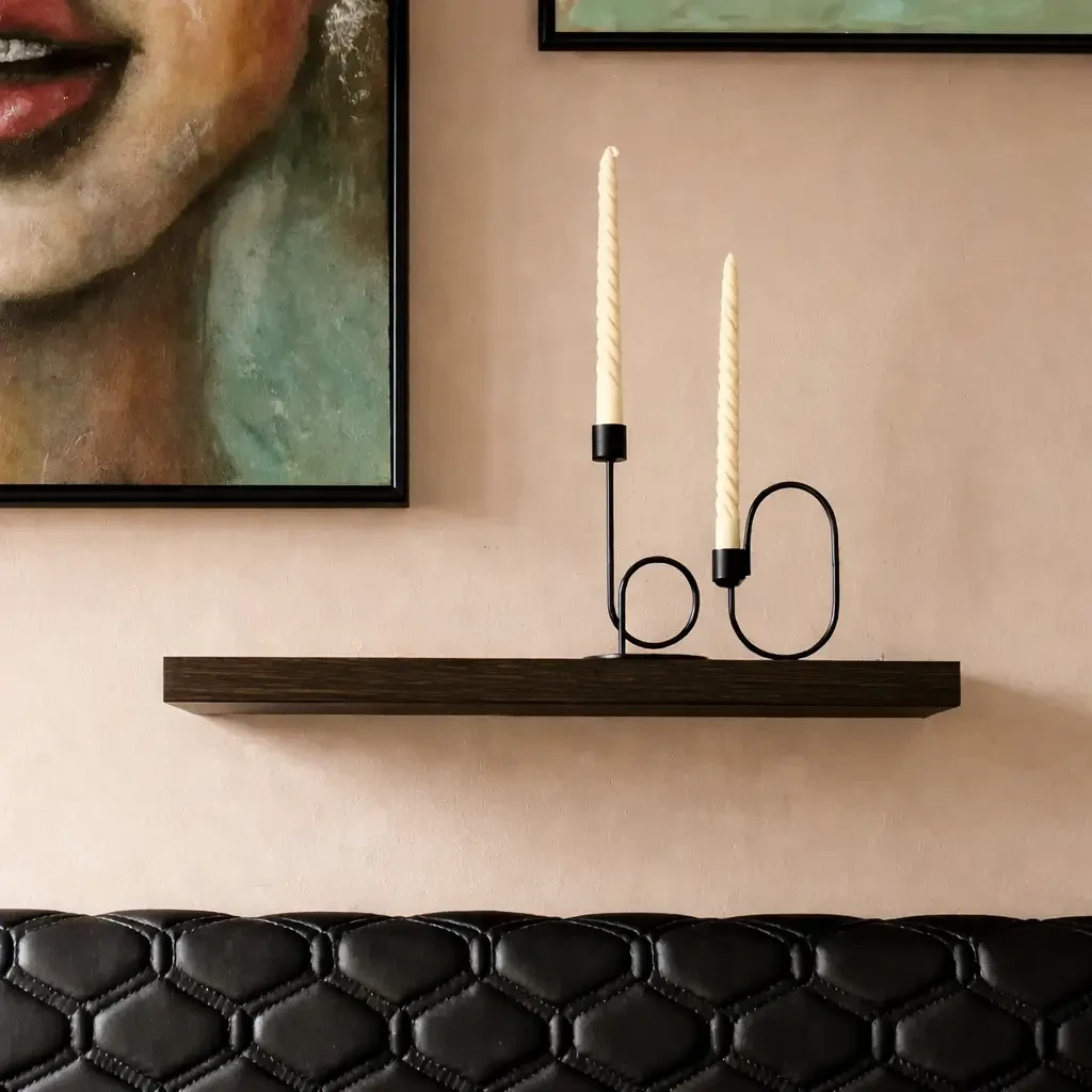 Zwarte design kaarsenstandaard