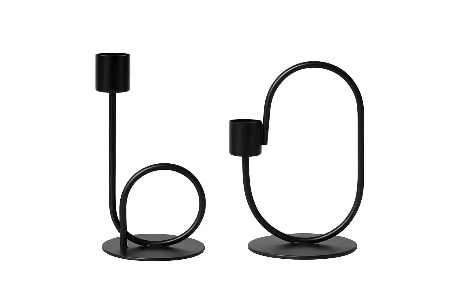 Zwarte design kaarsenstandaard