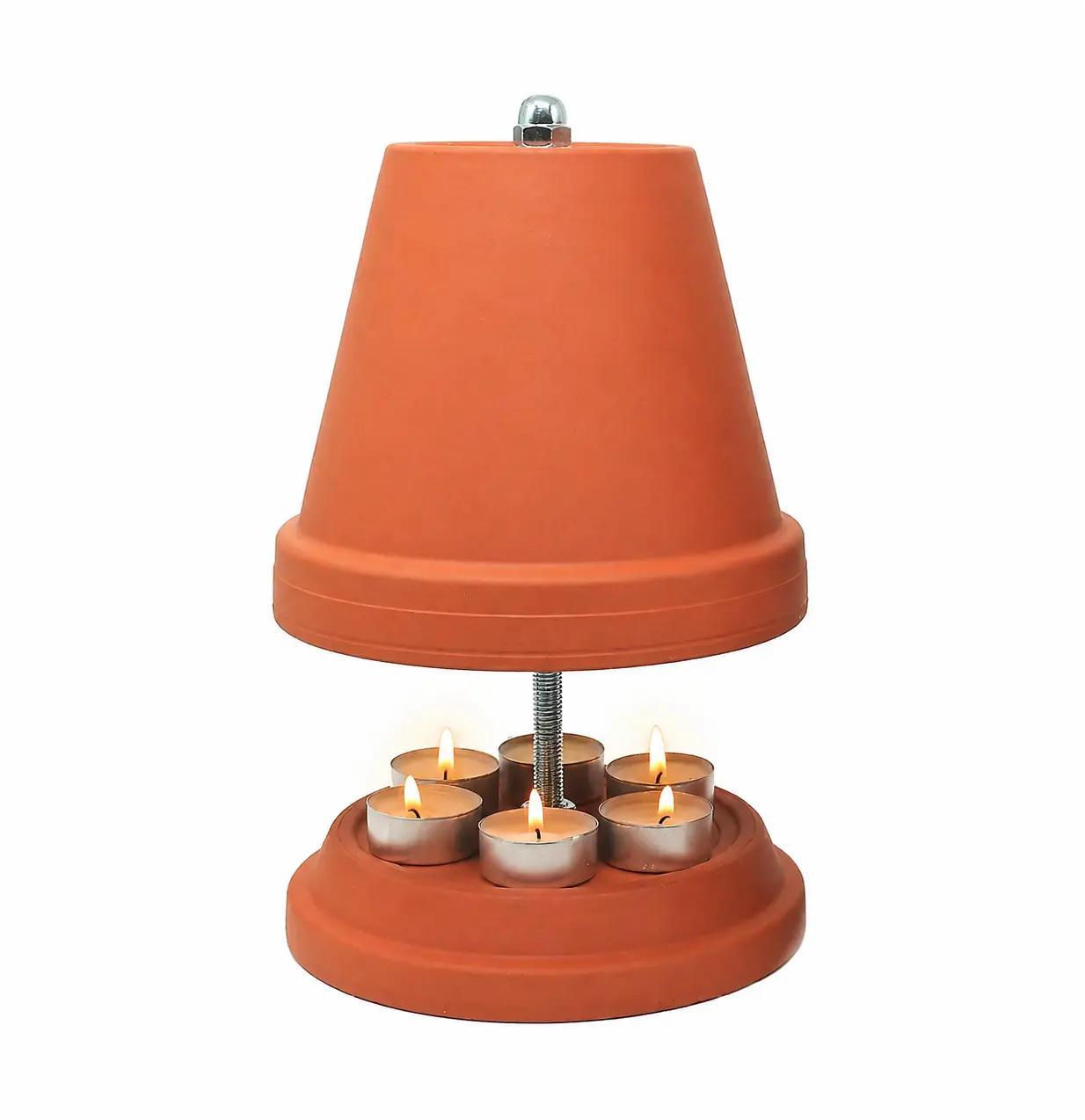 Terracotta kaarsenverwarmer