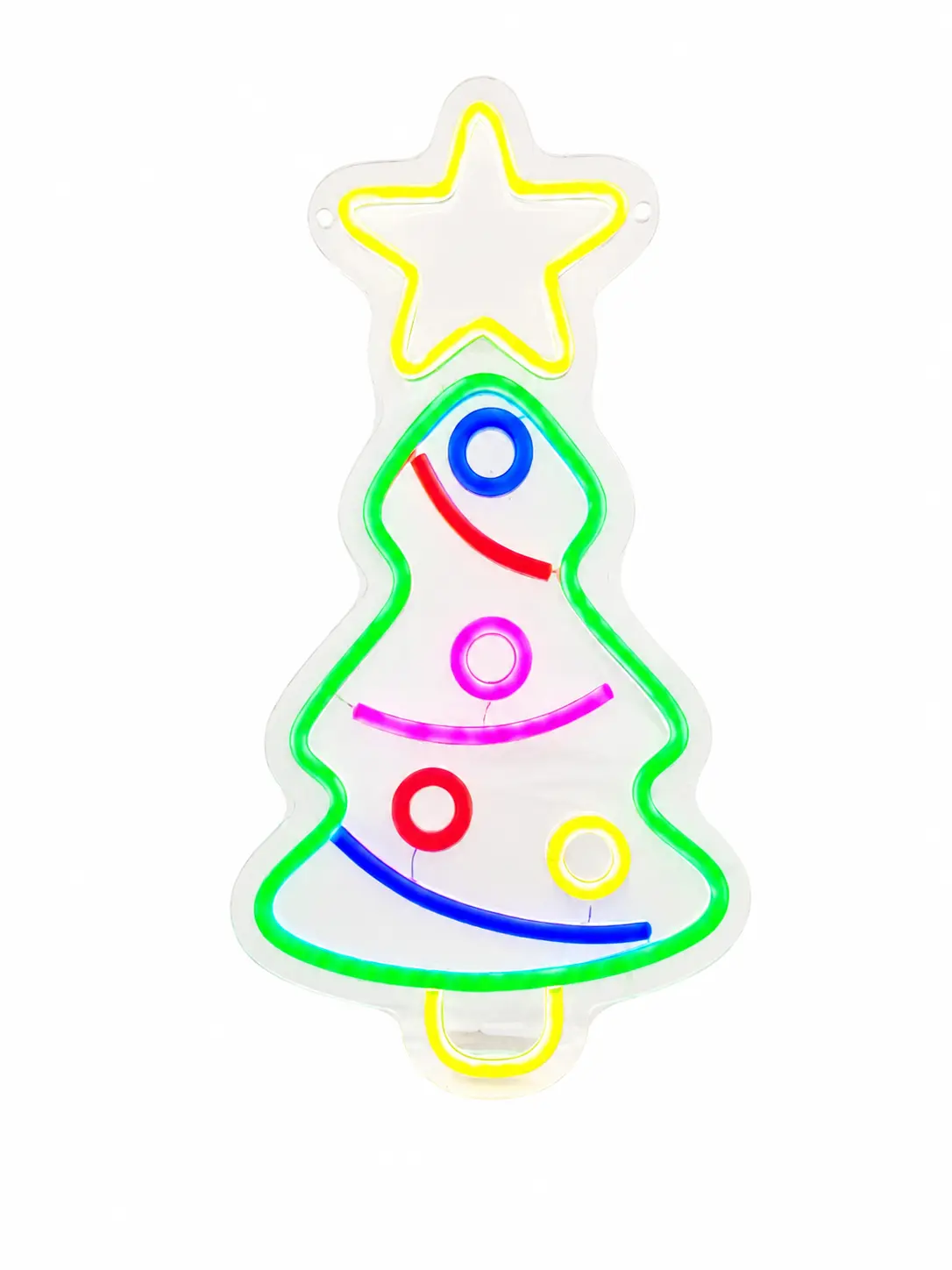 Neon LED Kerstboom – Wanddecoratie – Meerkleurig